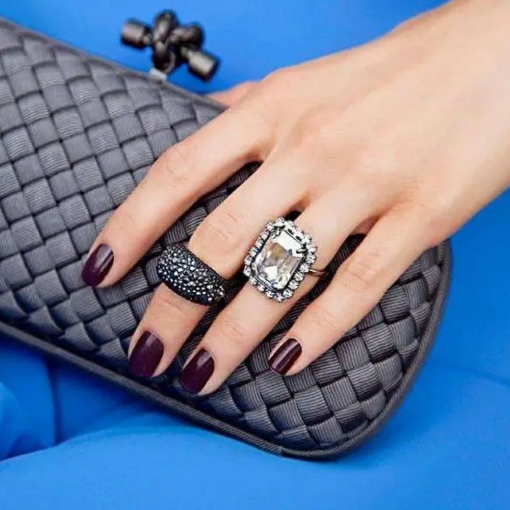 Swarovski Atelier by  Shourouk Square Ring O/S
